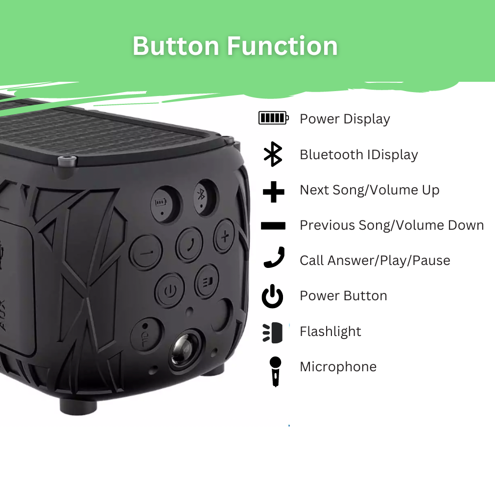 Solar Bluetooth Speaker / with Power-bank Function Lyt Swish